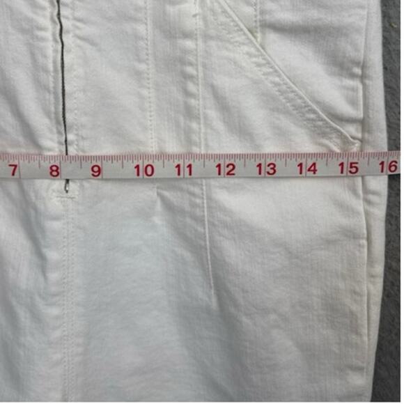 We The Free Jayde Flared Denim Jumpsuit White Size L NWOT Free People Boho - Picture 6 of 10